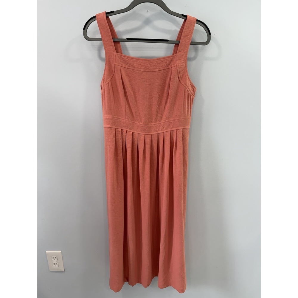 Haptics Coral Sleeveless Midi Dress Medium Flowy Empire Waist Casual Boho